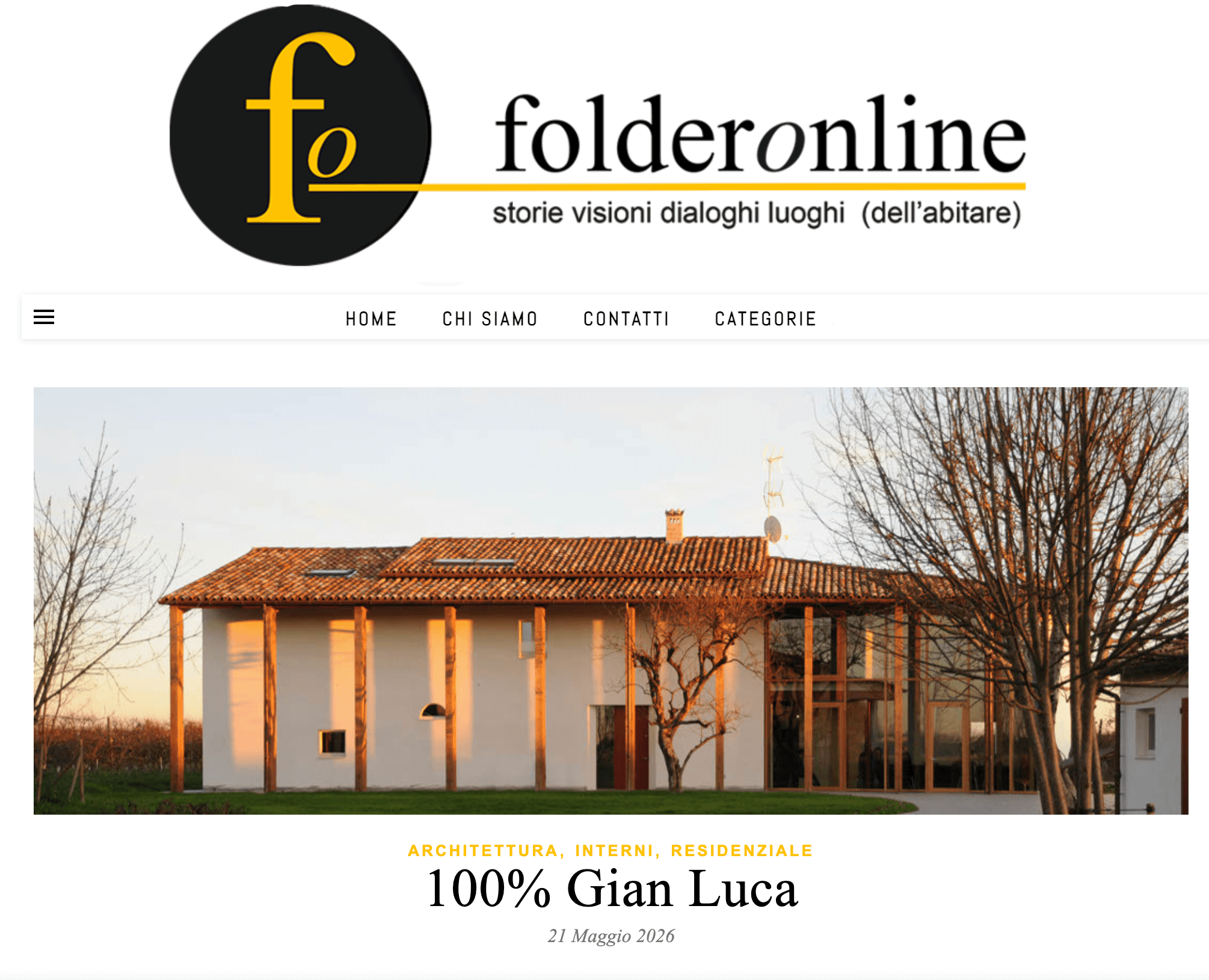 Intervista su Folder Online